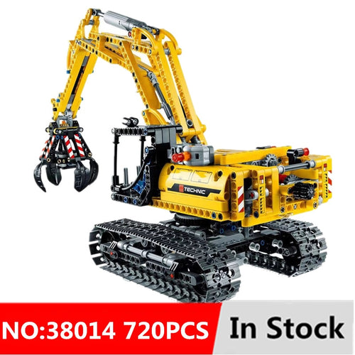 720pcs 2in1 Compatible Legoing Technic Excavator Model Building Blocks Brick Without Motors Set City Kids Toys for children Gift