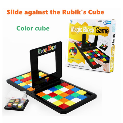 Rubiks Race Board Game Parent-child Slide double game cube puzzle Funny Family Party Magic Cubes Toys puzzles For kids adults
