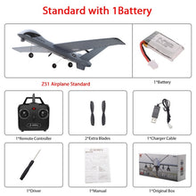 Load image into Gallery viewer, RC Airplane Plane Z51 20 Minutes Fligt Time Gliders 2.4G Flying Model with LED Hand Throwing Wingspan Foam Plane Toys Kids Gifts