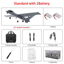 Load image into Gallery viewer, RC Airplane Plane Z51 20 Minutes Fligt Time Gliders 2.4G Flying Model with LED Hand Throwing Wingspan Foam Plane Toys Kids Gifts