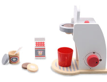 Load image into Gallery viewer, Kids Wooden Pretend Play Sets Simulation Toasters Bread Maker coffee machine Blender Baking Kit Game wood mixer Kitchen role toy