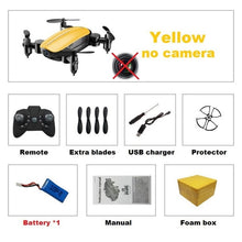 Load image into Gallery viewer, Teeggi T10 Mini Drone with Camera HD Foldable WiFi FPV RC Quadcopter Headless Mode Altitude Hold VS S9 Micro Pocket Selfie Dron