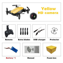 Load image into Gallery viewer, Teeggi T10 Mini Drone with Camera HD Foldable WiFi FPV RC Quadcopter Headless Mode Altitude Hold VS S9 Micro Pocket Selfie Dron