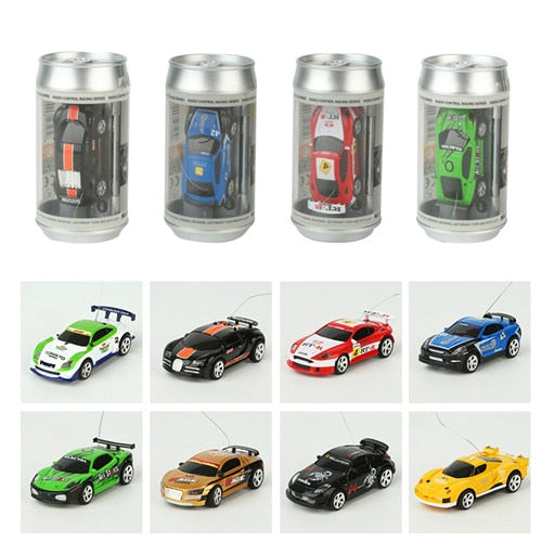 8 Colors 20Km/h Coke Can Mini RC Car Radio Remote Control Car Micro Racing Car 4 Frequencies Toy For Kids Gifts RC Models