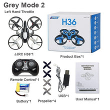 Load image into Gallery viewer, JJR/C JJRC H36 Mini Quadcopter 2.4G 4CH 6-Axis Speed 3D Flip Headless Mode RC Drone Toy Gift Present RTF VS Eachine E010 H8 Mini