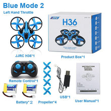 Load image into Gallery viewer, JJR/C JJRC H36 Mini Quadcopter 2.4G 4CH 6-Axis Speed 3D Flip Headless Mode RC Drone Toy Gift Present RTF VS Eachine E010 H8 Mini