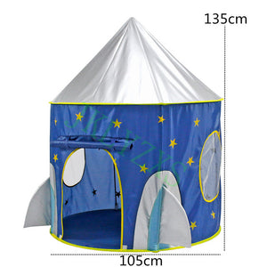 Children's 3 In 1 tent spaceship tent space yurt tent game house Rocket ship Play Tent Ball pool
