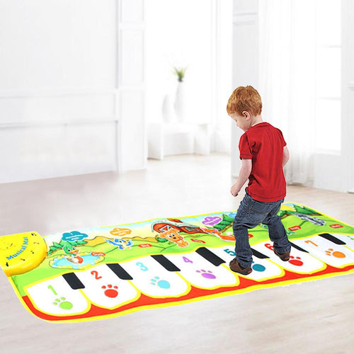 Children's Early Education Puzzle Toy Crawling Blanket Hand and Foot Touchable Piano Blanket
