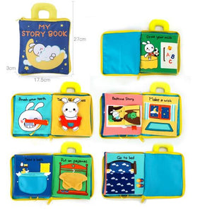 Beiens 3D Soft Cloth Baby Books Animals&Vehicle Montessori Baby Toys For Toddlers Intelligence Development Educational Toy Gifts