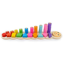 Load image into Gallery viewer, Safe Montessori coloful Children Preschool Teaching kids Counting and Stacking Board Wooden Math Toy learning educational toys