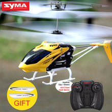 Load image into Gallery viewer, Syma Official W25 RC Helicopter 2 CH 2 Channel Mini RC Drone With Gyro Crash Resistant RC Toys For Boy Kids Gift Red Yellow