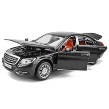 Load image into Gallery viewer, 1/32 Maybach S600 Diecast Metal Car Models High Simulation Vehicle Toy With Light Music 6 Doors Can Be Opened Gifts For Children