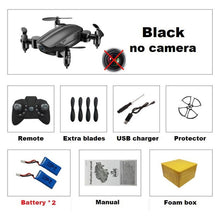 Load image into Gallery viewer, Teeggi T10 Mini Drone with Camera HD Foldable WiFi FPV RC Quadcopter Headless Mode Altitude Hold VS S9 Micro Pocket Selfie Dron