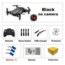 Load image into Gallery viewer, Teeggi T10 Mini Drone with Camera HD Foldable WiFi FPV RC Quadcopter Headless Mode Altitude Hold VS S9 Micro Pocket Selfie Dron