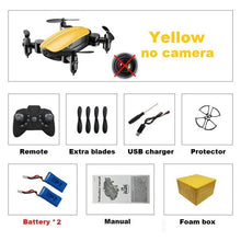 Load image into Gallery viewer, Teeggi T10 Mini Drone with Camera HD Foldable WiFi FPV RC Quadcopter Headless Mode Altitude Hold VS S9 Micro Pocket Selfie Dron