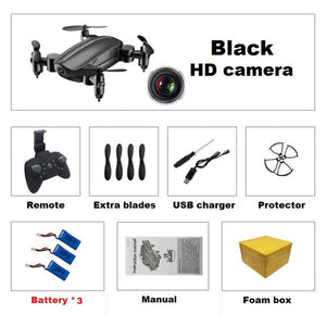 Teeggi T10 Mini Drone with Camera HD Foldable WiFi FPV RC Quadcopter Headless Mode Altitude Hold VS S9 Micro Pocket Selfie Dron