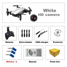 Load image into Gallery viewer, Teeggi T10 Mini Drone with Camera HD Foldable WiFi FPV RC Quadcopter Headless Mode Altitude Hold VS S9 Micro Pocket Selfie Dron