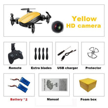 Load image into Gallery viewer, Teeggi T10 Mini Drone with Camera HD Foldable WiFi FPV RC Quadcopter Headless Mode Altitude Hold VS S9 Micro Pocket Selfie Dron