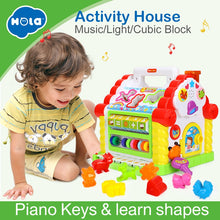 Load image into Gallery viewer, HOLA 739 Multifunctional Musical Toys Baby Fun House Musical Electronic Geometric Blocks Sorting Learning Educational Toys Gifts