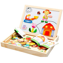 Load image into Gallery viewer, Cartoon Kids Early Educational Toys Wooden Puzzles For Children Forest Park Multifunctional Magnetic Puzzles Drawing Board