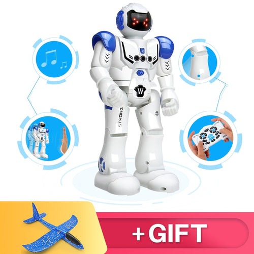 DODOELEPHANT Robot USB Charging Dancing Gesture Action Figure Toy Robot Control RC Robot Toy for Boys Children Birthday Gift