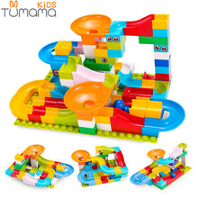 Load image into Gallery viewer, Tumama 52-208Pcs Marble Race Run Maze Balls Track Building Blocks Funnel Slide Big Building Brick Compatible legoinglys duploed