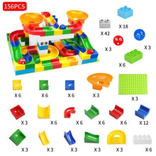 Load image into Gallery viewer, Tumama 52-208Pcs Marble Race Run Maze Balls Track Building Blocks Funnel Slide Big Building Brick Compatible legoinglys duploed