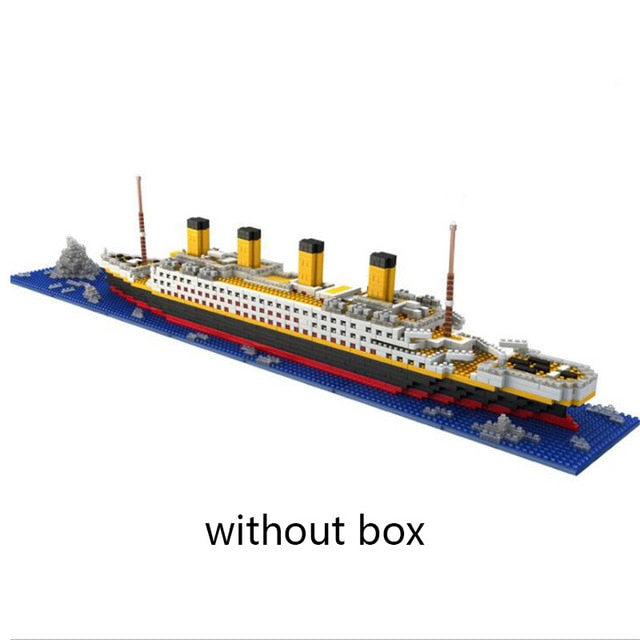 1860 pcs NO Match Legoeings RS Titanic Cruise Ship Model Boat DIY Building Blocks Brick Kit Children Kids toys Christmas Gifts