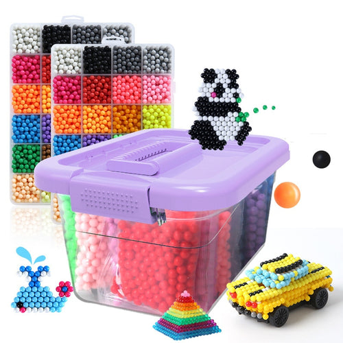 DIY Magic qua Animal Molds Hand Making 3D Beads Puzzle New Kids Educational qua Toys for Children Spell Replenish Beans