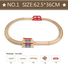 Load image into Gallery viewer, Usual Wooden Tracks Train Set Toys Railway Magic Brio Wood Puzzles educational Toys For Children&#39;s birthday present