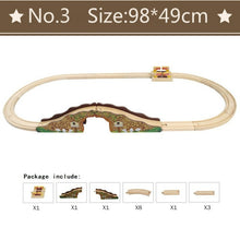 Load image into Gallery viewer, Usual Wooden Tracks Train Set Toys Railway Magic Brio Wood Puzzles educational Toys For Children&#39;s birthday present