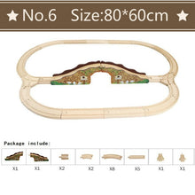 Load image into Gallery viewer, Usual Wooden Tracks Train Set Toys Railway Magic Brio Wood Puzzles educational Toys For Children&#39;s birthday present