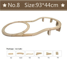 Load image into Gallery viewer, Usual Wooden Tracks Train Set Toys Railway Magic Brio Wood Puzzles educational Toys For Children&#39;s birthday present