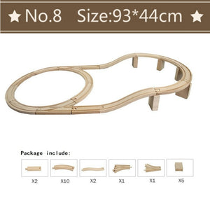 Usual Wooden Tracks Train Set Toys Railway Magic Brio Wood Puzzles educational Toys For Children's birthday present