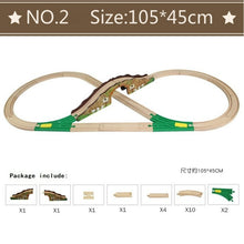 Load image into Gallery viewer, Usual Wooden Tracks Train Set Toys Railway Magic Brio Wood Puzzles educational Toys For Children&#39;s birthday present