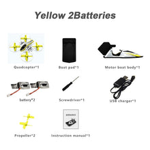 Load image into Gallery viewer, Eachine E015 With Flight Boat Car 3-mode Altitude Hold Mode RC Drone Quadcopter RTF Aircraft Toys Kid Yellow Red VS S9HW M69