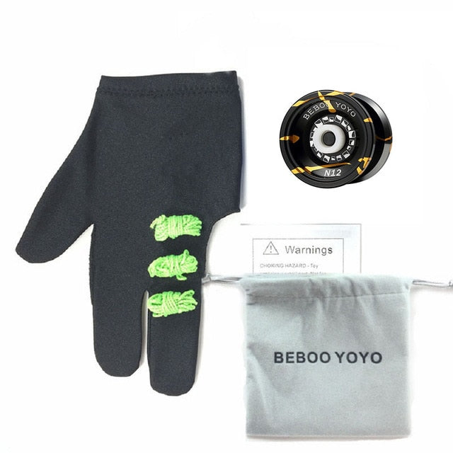 Metal Yoyo Professional Yoyo Set Yo yo + Glove + 5 Strings N12 Yo-yo High Quality Alloy Yoyo Classic Toys Diabolo Gift  Kids Toy